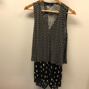 Black and white romper